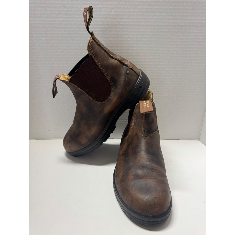 Blundstone 585 Rustic Brown Leather Chelsea Boots Mens 5 Womens 7 AU 4 SPS